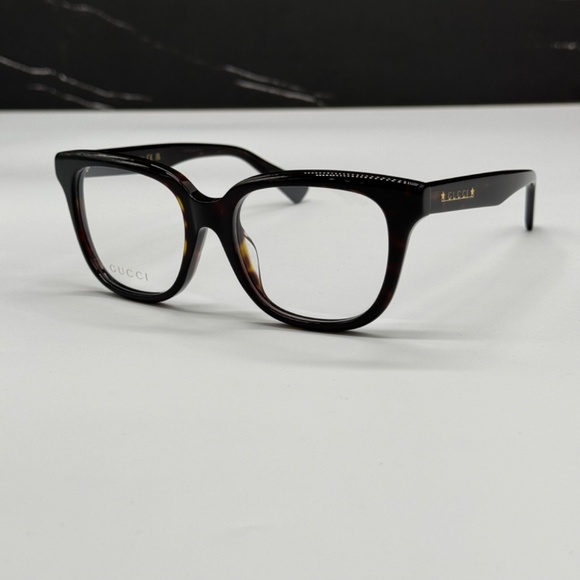 NEW GG1173OA 002 GUCCI EYEGLASSES DARK HAVANA - Picture 3 of 13
